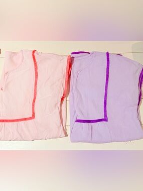 Crewcuts Gauze cover up pool beach dresses in pink and purple Girls Sz 10